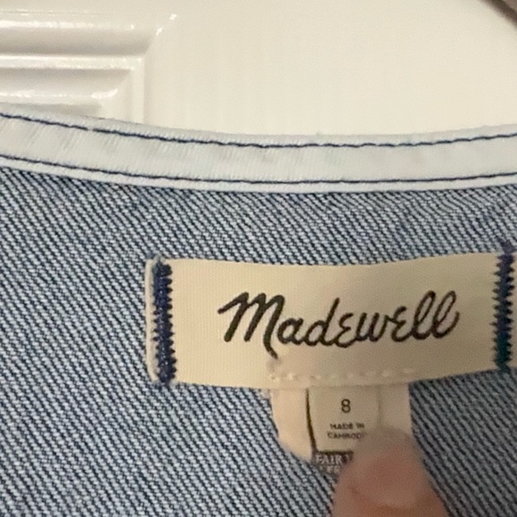 Madewell Light Blue Denim Top - Picture 2 of 3